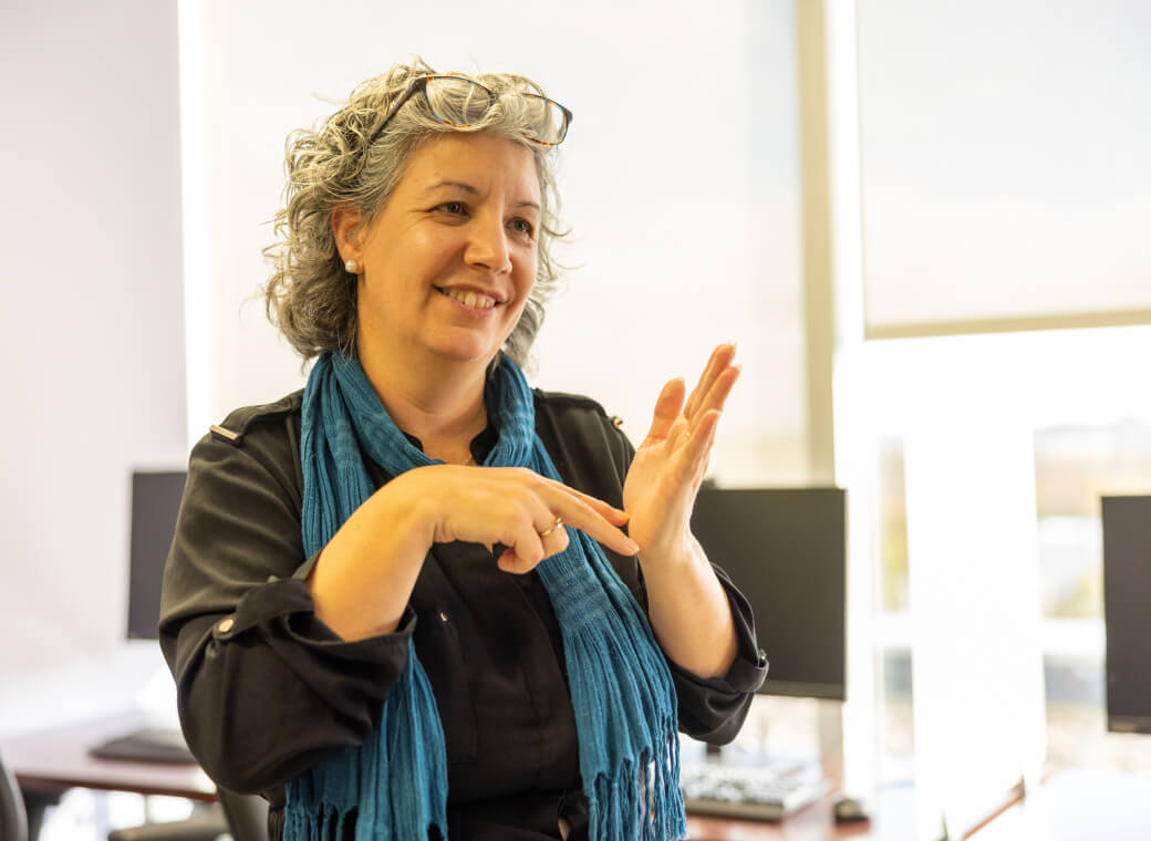 Person gesturing with hands